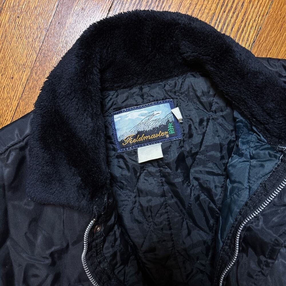 Vintage Fieldmaster Black Insulated Snowmobile‎ Suit Coverall Belt L/XL - Picture 11 of 13